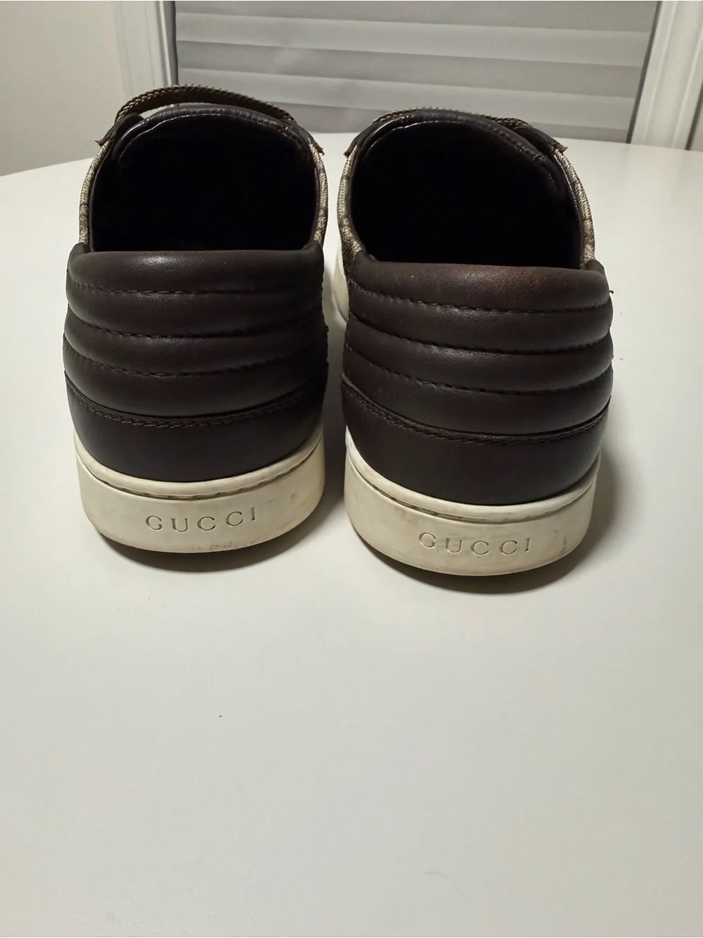 Gucci Men’s Brown & Beige GG Canvas Low-Top Sneakers